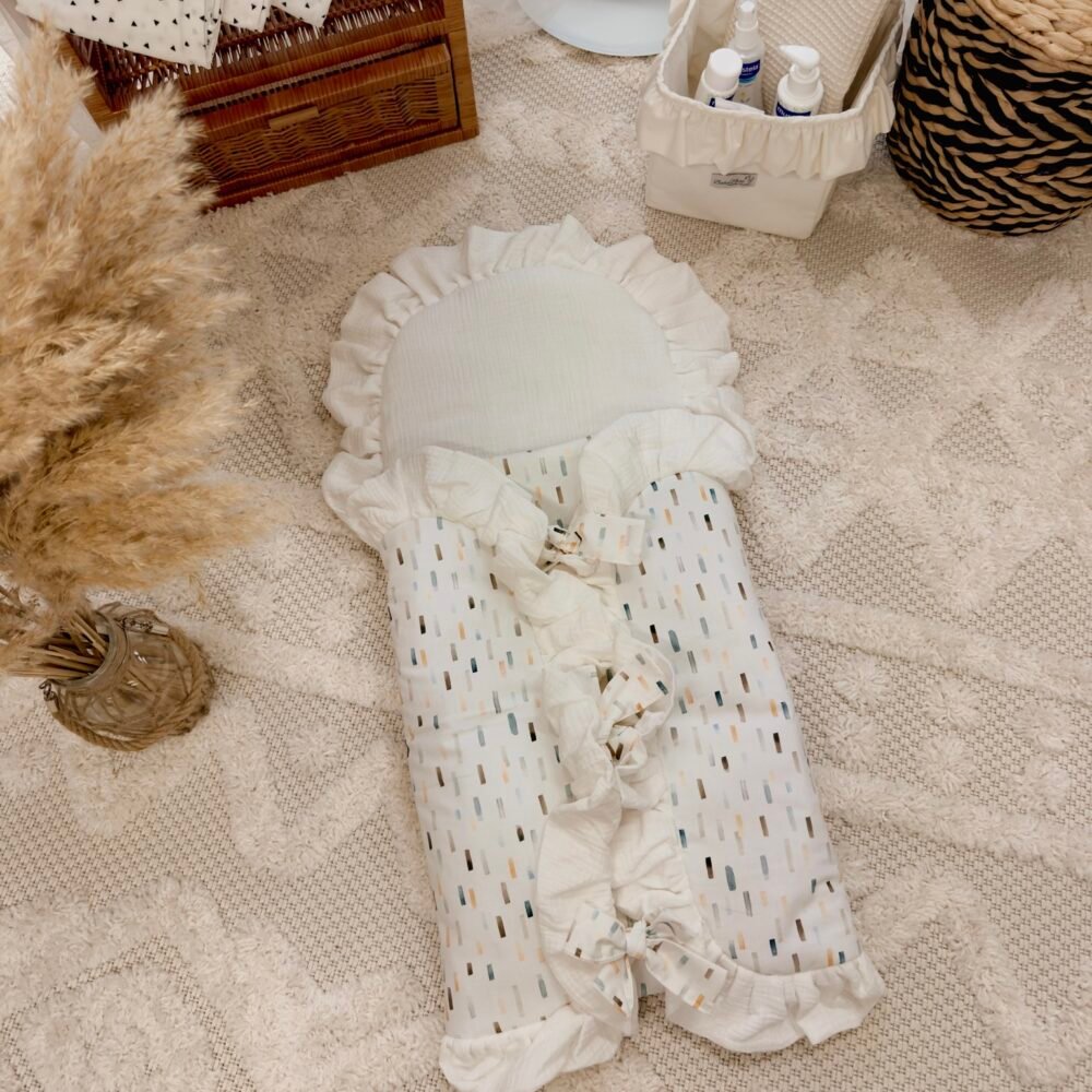 Multifunctional baby sleeping bag | Premium muslin cotton | 0-8M | Confetti main image