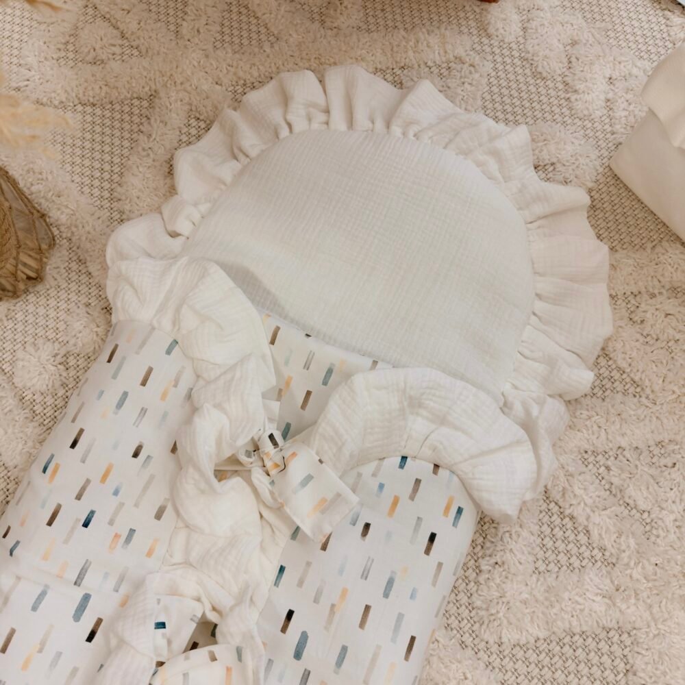 Multifunctional baby sleeping bag | Premium muslin cotton | 0-8 months | Confetti additional image-1