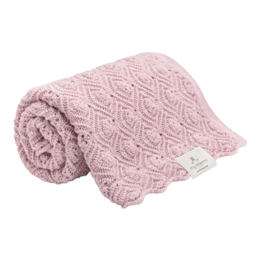 MY MEMI | Merinowolle Decke Premium | Pink Pearl Hauptbild
