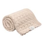 MY MEMI | Merino Decke Premium Braided|Warm Beige Hauptbild