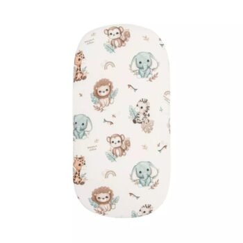 Premium Fixleintuch 75x30 cm – 100% weiche Baumwolle, atmungsaktiv und kuschelig|Baby Safari Hauptbild