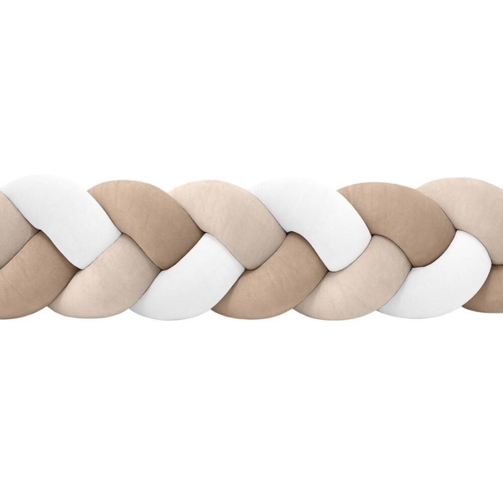 Bettschlange Velours Beige-Caramel-White Hauptbild