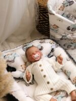 Babynest |Premium Baumwolle Minky|3er Set|Tractors & Bears Zusatzbild-2