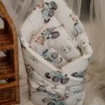 Babynest |Premium Baumwolle Minky|3er Set|Tractors & Bears Zusatzbild-1