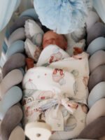 Babynest |Premium Baumwolle Minky|3er Set|Puppies & Hot Air Balloons Zusatzbild-3