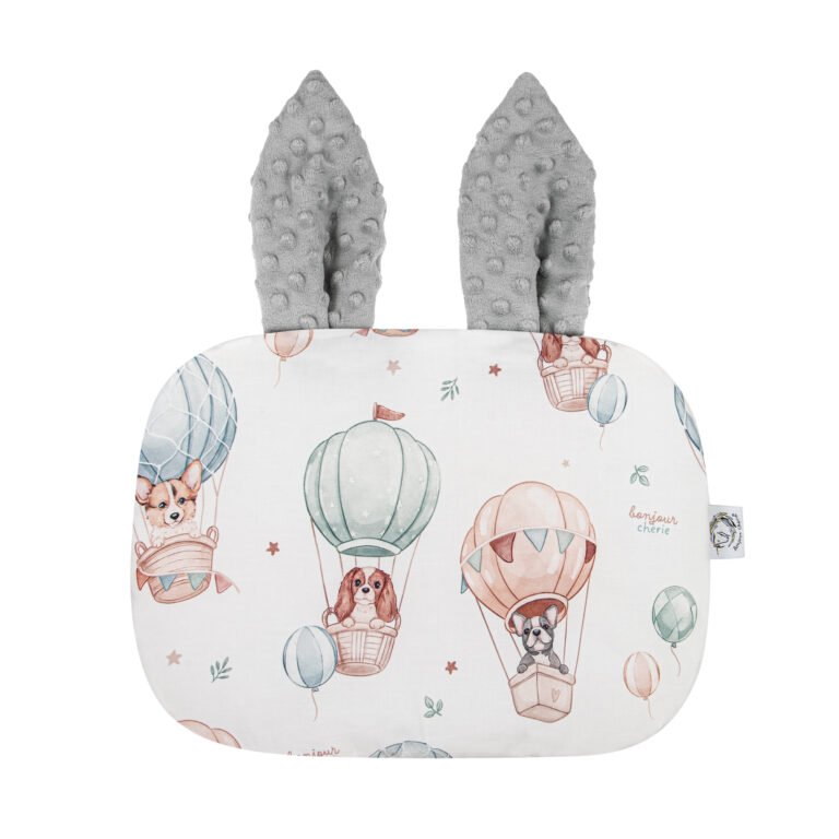 Set Kuscheldecke Kissen |Premium Baumwolle-Minky|TOG 2.5|Puppies & Hot Air Balloons Zusatzbild-1