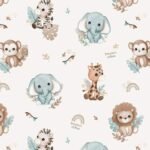 Premium Fixleintuch 75x30 cm – 100% weiche Baumwolle, atmungsaktiv und kuschelig|Baby Safari Zusatzbild-2