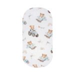 Premium Fixleintuch 75x30 cm – 100% weiche Baumwolle, atmungsaktiv und kuschelig|Tractors & Bears Hauptbild