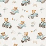 Babynest |Premium Baumwolle Minky|3er Set|Tractors & Bears Zusatzbild-6