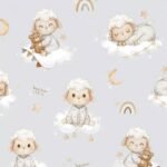 Babynest |Premium Baumwolle Minky|3er Set|Sheeps Zusatzbild-5