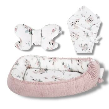 Babynest |Premium Baumwolle Minky|3er Set|Little Miss Bunny Hauptbild