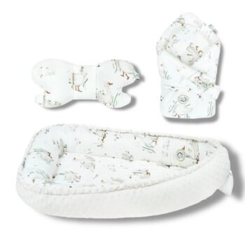Babynest |Premium Baumwolle Minky|3er Set|Goose & the Little Ones Zusatzbild-1