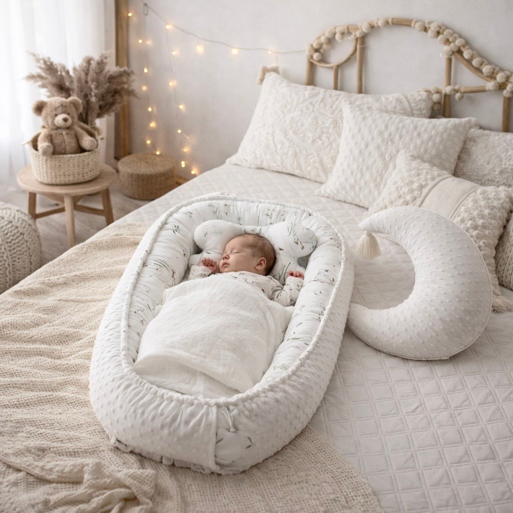 Babynest |Premium Baumwolle Minky|3er Set|Goose & the Little Ones Hauptbild