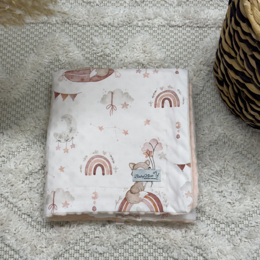 Coperta accogliente | Cotone minky di alta qualità | Immagine principale: Sogni d'oro