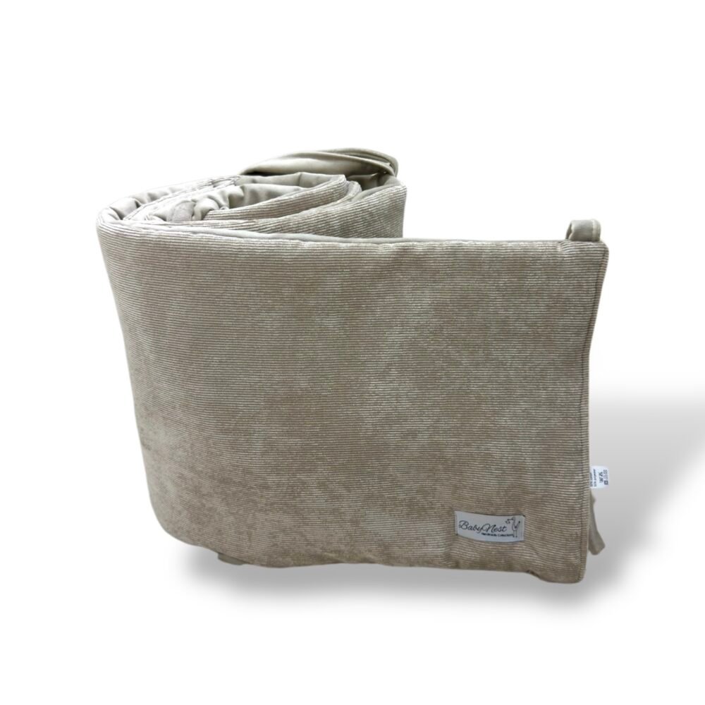 Copriletto in velluto a coste, beige, 210 cm (immagine aggiuntiva 1)
