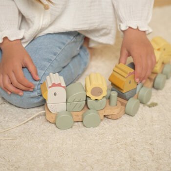 Little Dutch Eisenbahn mit Steck-Formen Huhn Little Farm FSC Zusatzbild-1