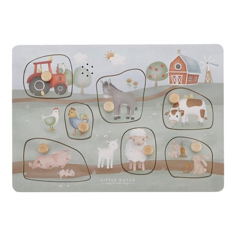 Little Dutch Sound-Greif-Puzzle Little Farm FSC Hauptbild