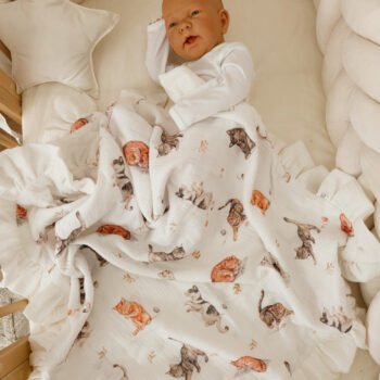 Babydecke| Premium Double Musselin 4 layers |Cats Zusatzbild-1