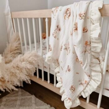 Babydecke| Premium Double Musselin 4 layers |Puppy Love Hauptbild