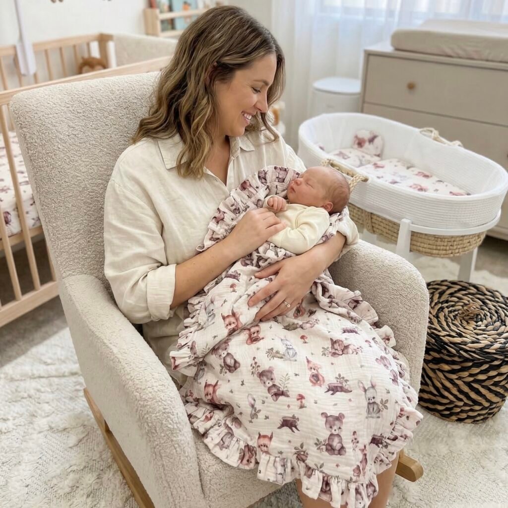 Babydecke Premium Double Musselin Woodland Friends