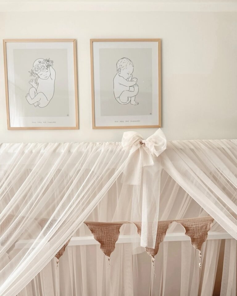 Betthimmel-Baldachin Tüll für Hausbett-Beige Zusatzbild-1