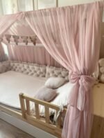 Betthimmel-Baldachin Tüll für Hausbett-Altrosa Zusatzbild-2