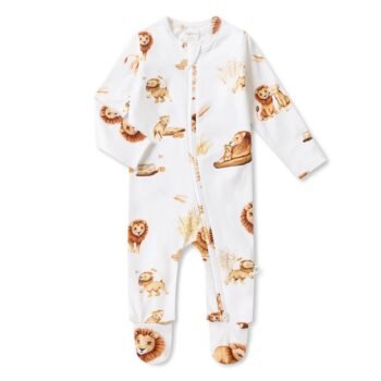 Lion Organic Snuggle Sleepsuit Zip Footie Zusatzbild-1