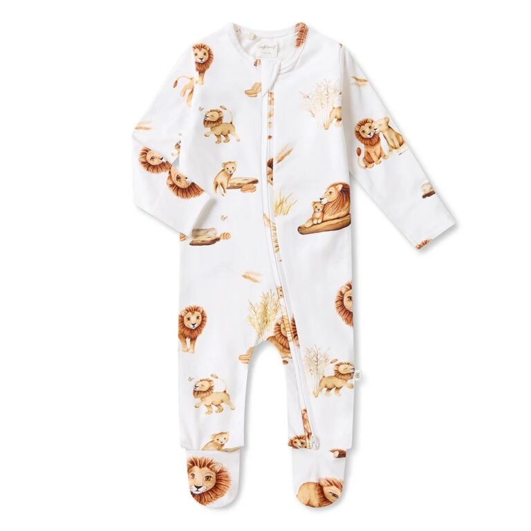 Lion Organic Snuggle Sleepsuit Zip Footie Zusatzbild-1