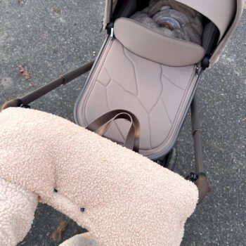 Handwärmer Kinderwagen aus Alpaka-Bouclé –Beige Zusatzbild-1