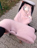 Handwärmer Kinderwagen aus Alpaka-Bouclé –Rosa Zusatzbild-1