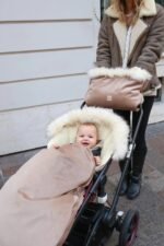 Woll-Handmuff für Kinderwagen – Beige Zusatzbild-1