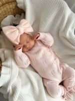 Baby Strampler Pointelle | Babyrosa|0-3M Hauptbild