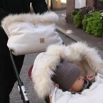 Woll-Handmuff für Kinderwagen – Cream Zusatzbild-2
