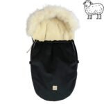 Woll-Fusssack für Kinderwagen & Babyschale –Black Hauptbild