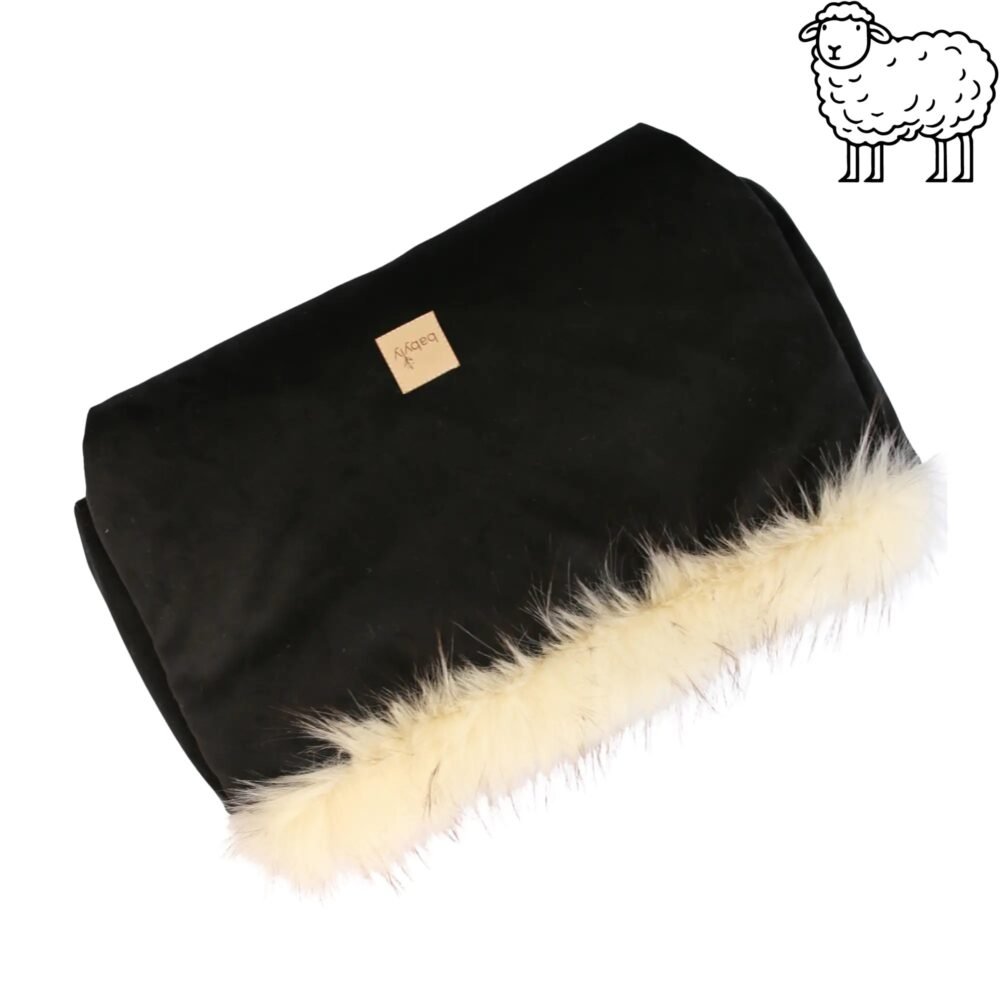 Manchon en laine pour poussettes – Noir (image principale)