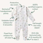 Garden Friends Organic Snuggle Sleepsuit Zip Footie Zusatzbild-2