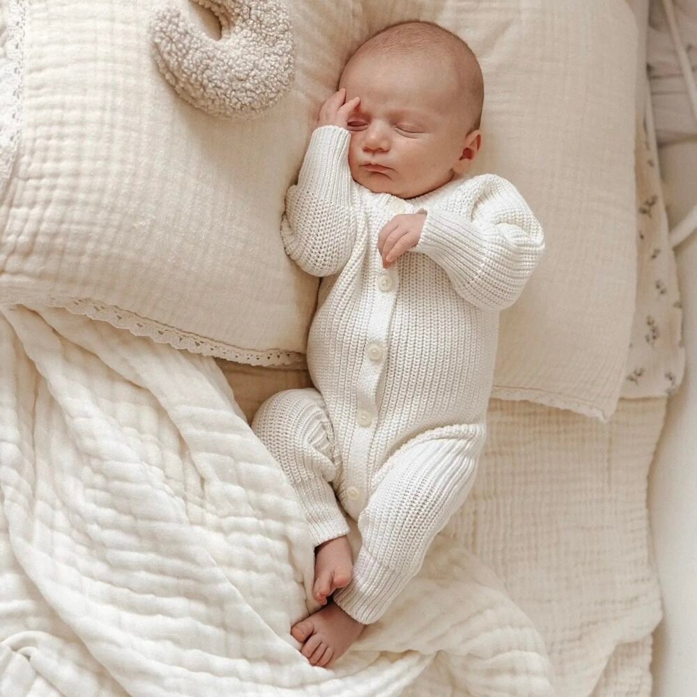 Baby Strampler Classic | Pearl|0-3M Zusatzbild-1