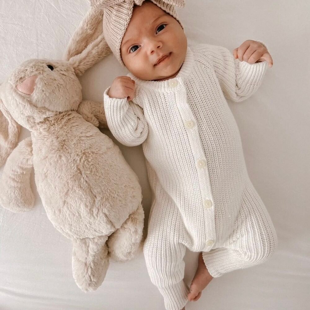Baby Strampler Classic | Pearl|0-3M Hauptbild