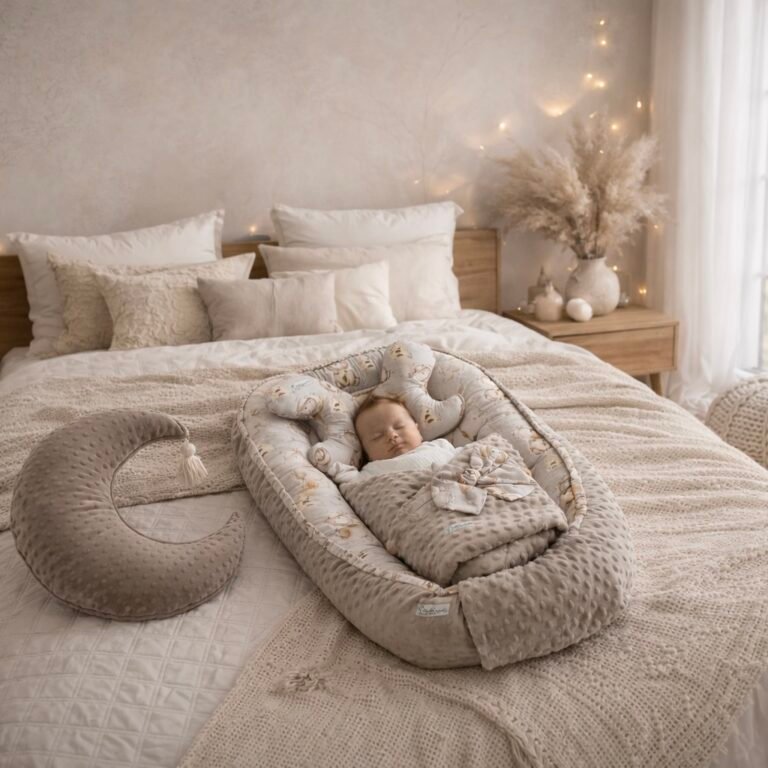 Babynest 4er Premium Set Bear Honeycomb Hauptbild