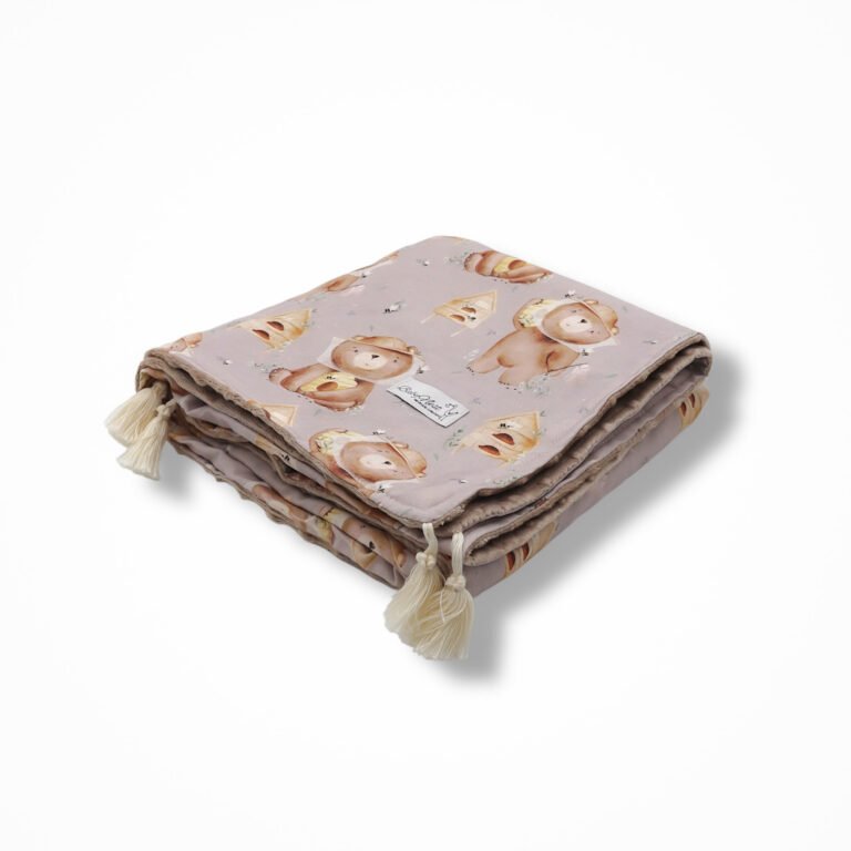 Kuscheldecke|Premium Baumwolle Minky |Bear Honeycomb Zusatzbild-1