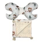 Set Kuscheldecke-Kissen|Premium Baumwolle|Snowman Cream – Bild 3