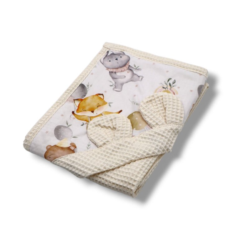 Badtuch mit Kapuze | Waffel| Little Party Friends Zusatzbild-1