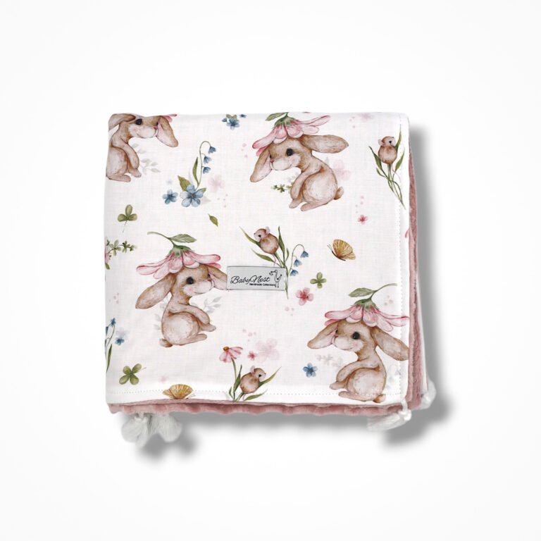 Kuscheldecke|Premium Baumwolle Minky |Meadow Bunny Hauptbild