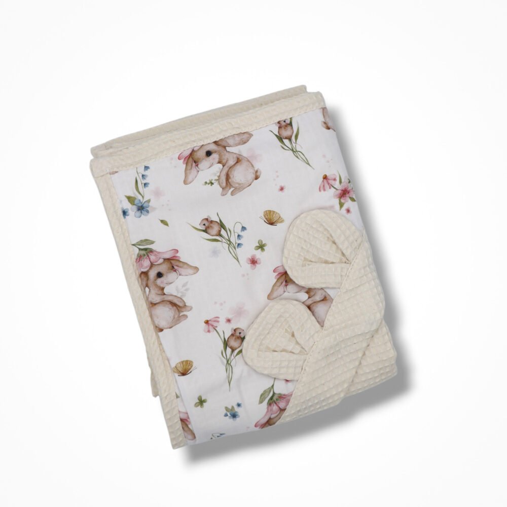 Asciugamano con cappuccio | Waffle | Meadow Bunny Immagine aggiuntiva 1