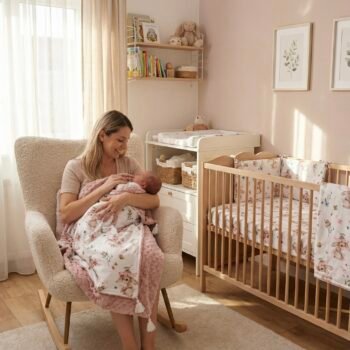 Kuscheldecke|Premium Baumwolle Minky |Meadow Bunny Zusatzbild-1