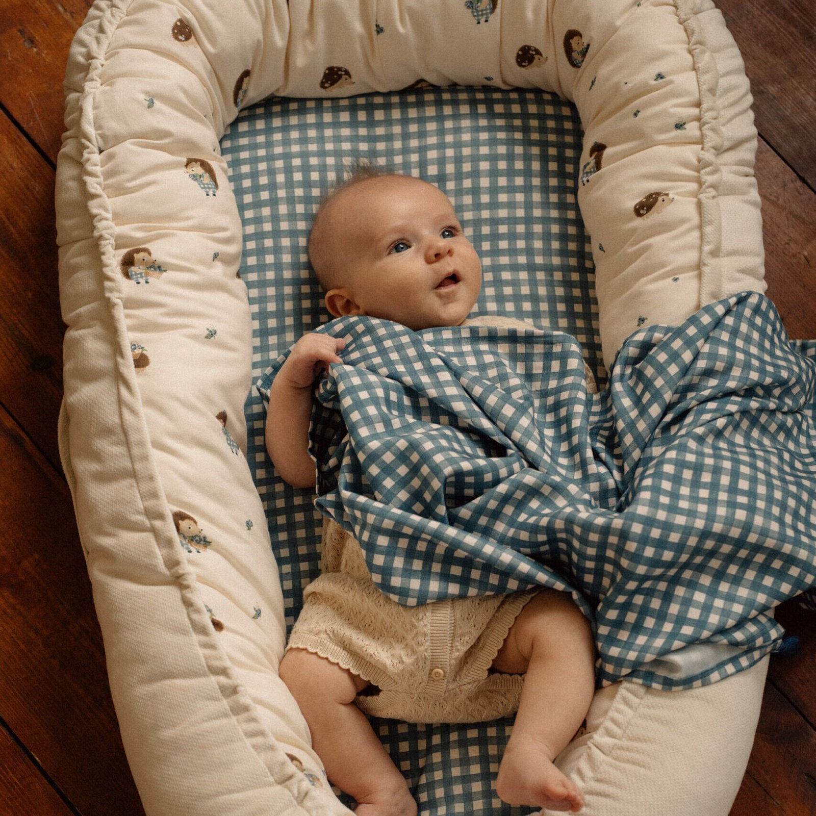 Nid Bébé Évolutif Babyline Stars 100x70 Cm - Coton Doux Hypoallergénique Réversible Avec Poignée - Réducteur Couchage Nouveau-Né