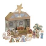 Little Dutch Nativity Scene for Children with Wooden Figures in a Suitcase - Christmas Main Image