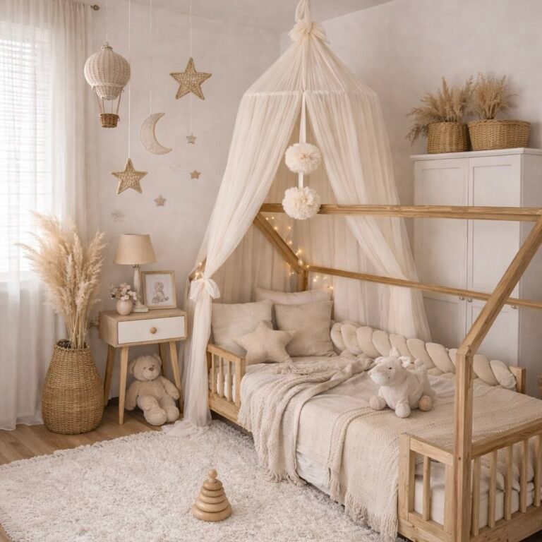 Baldachin Tüll Champagne Hauptbild