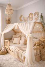 Betthimmel-Baldachin Tüll für Hausbett-Champagne Zusatzbild-2