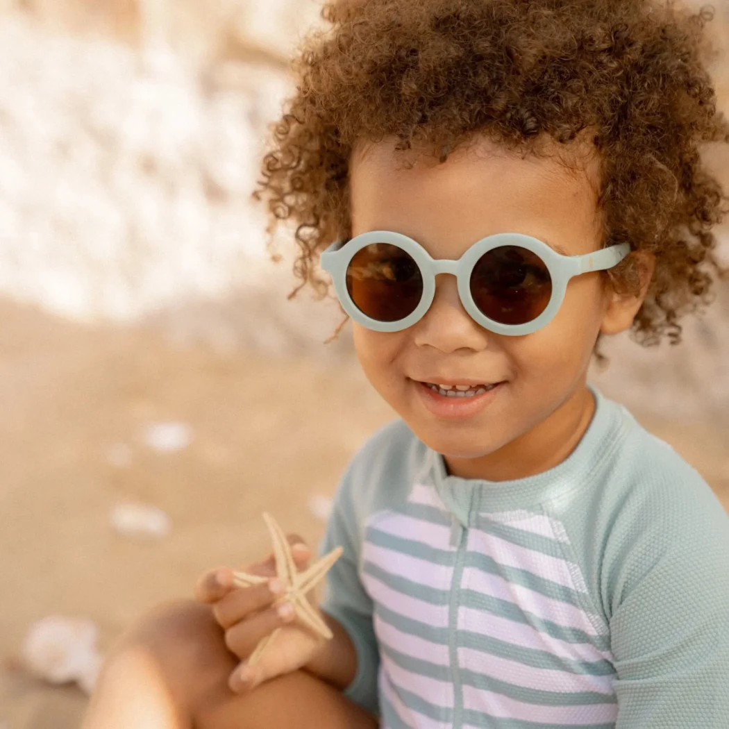 Lunettes de soleil rondes pour enfants, vert d'eau (Image supplémentaire 1)